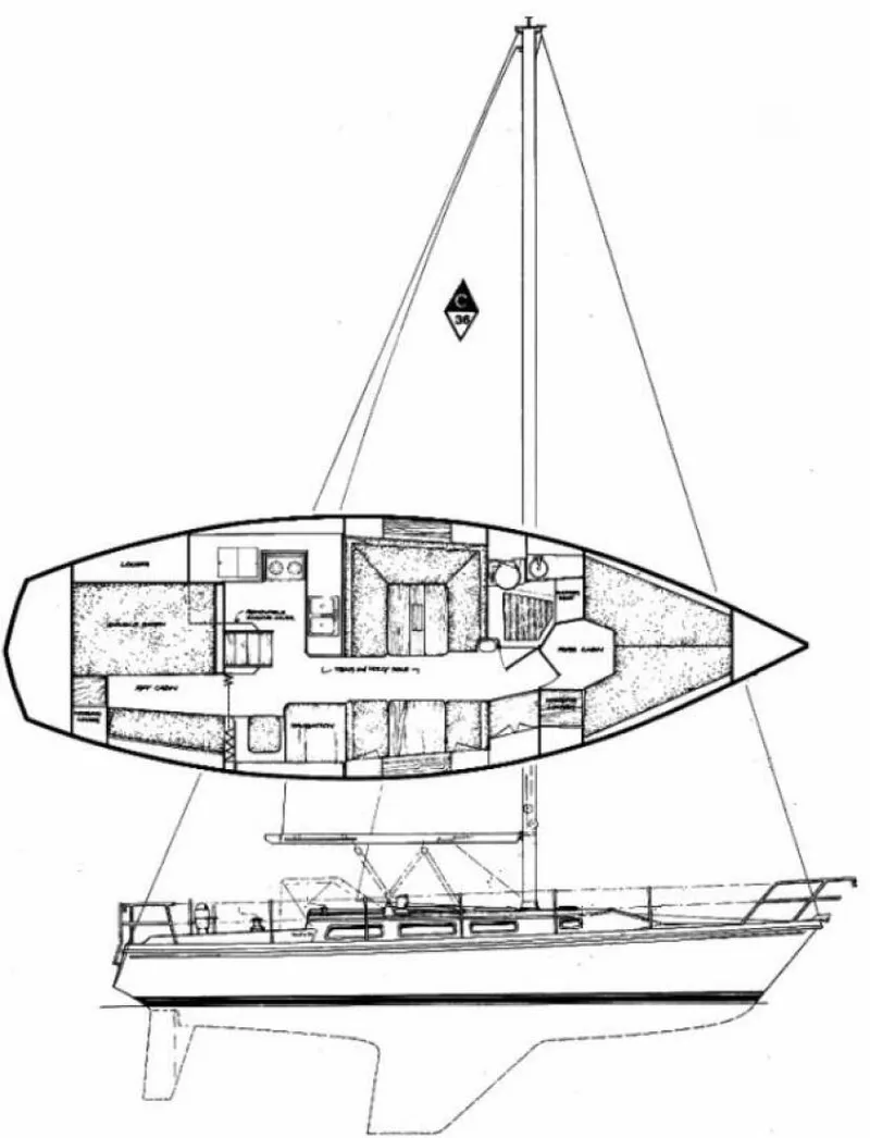 Slide: The Image of Catalina 36 Tall Rig 1985 - 69