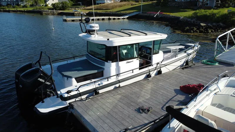 Slide: The Image of Axopar 28 Cabin with AFT CABIN 2022 - 2