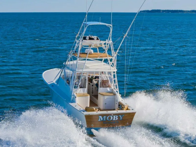 Slide: The Image of Custom Carolina Island Boatworks 34 Express 1987 - 2