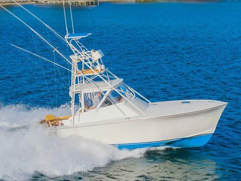 Slide: The Image of Custom Carolina Island Boatworks 34 Express 1987 - 6