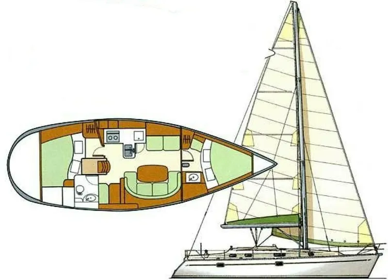 Slide: The Image of Beneteau Oceanis 381 2001 - 59
