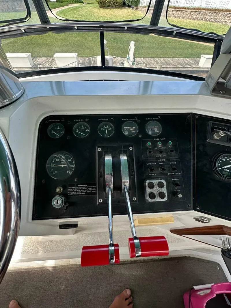 Slide: The Image of Carver Yachts 3807 Aft Cabin 1991 - 14