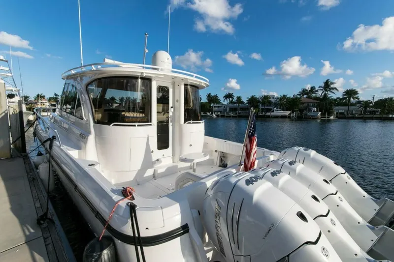 Slide: The Image of Intrepid 475 Sport yacht wheel house 2012 - 15