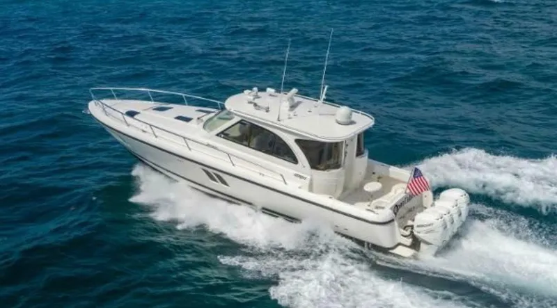 Slide: The Image of Intrepid 475 Sport yacht wheel house 2012 - 2