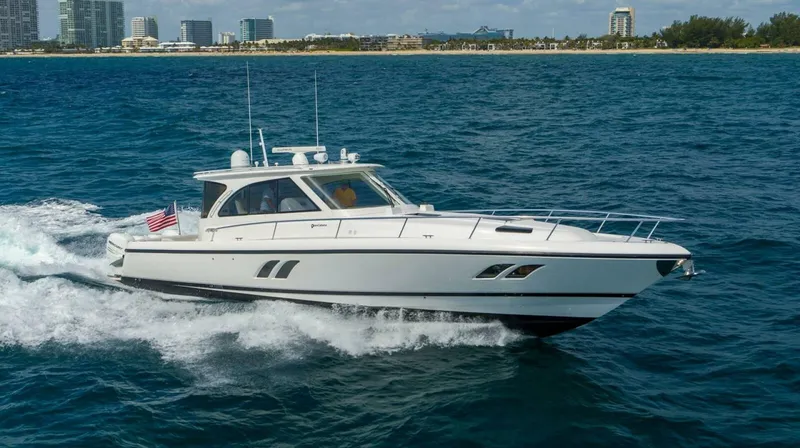Slide: The Image of Intrepid 475 Sport yacht wheel house 2012 - 3