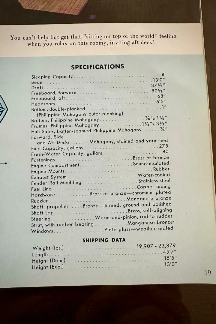Slide: The Image of Chris-Craft 45 Constellation 1960 - 43