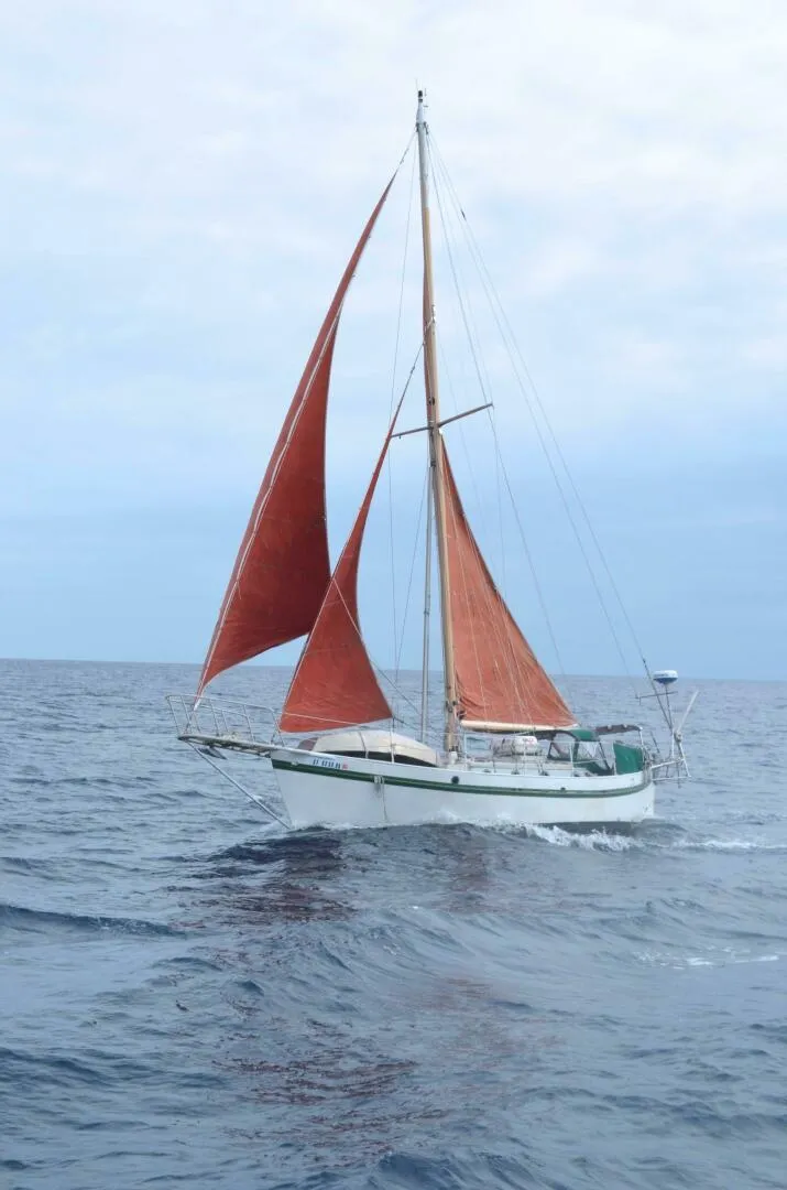 Slide: The Image of Custom Tahiti Rover Steel Auxiliary Cutter 1982 - 28
