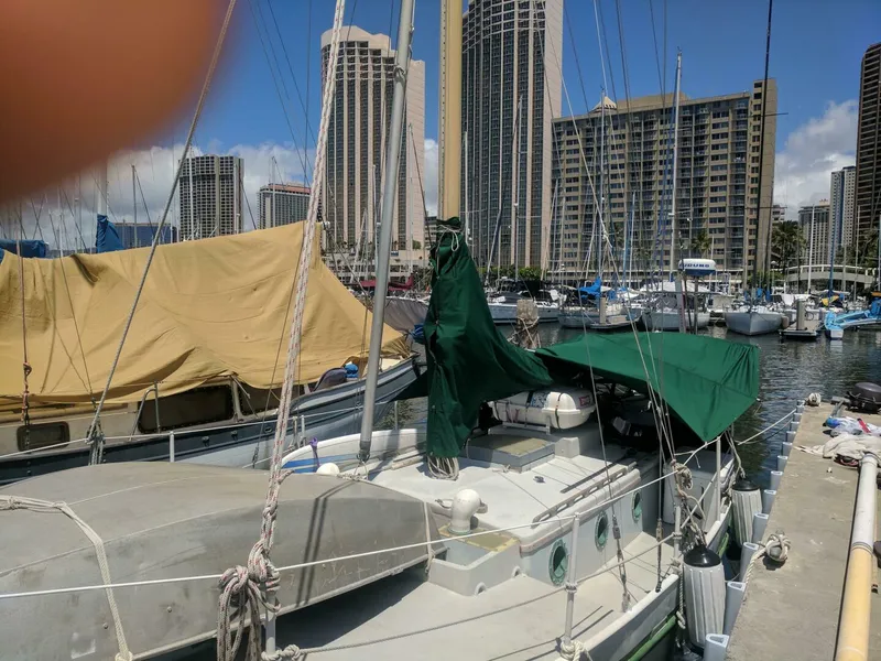 Slide: The Image of Custom Tahiti Rover Steel Auxiliary Cutter 1982 - 4