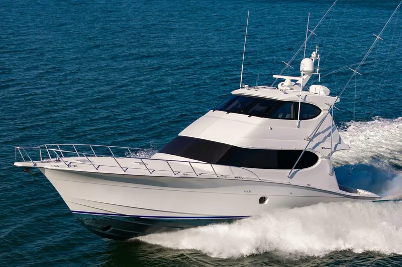 Slide: The Image of Hatteras 64 Enclosed Bridge 2008 - 10