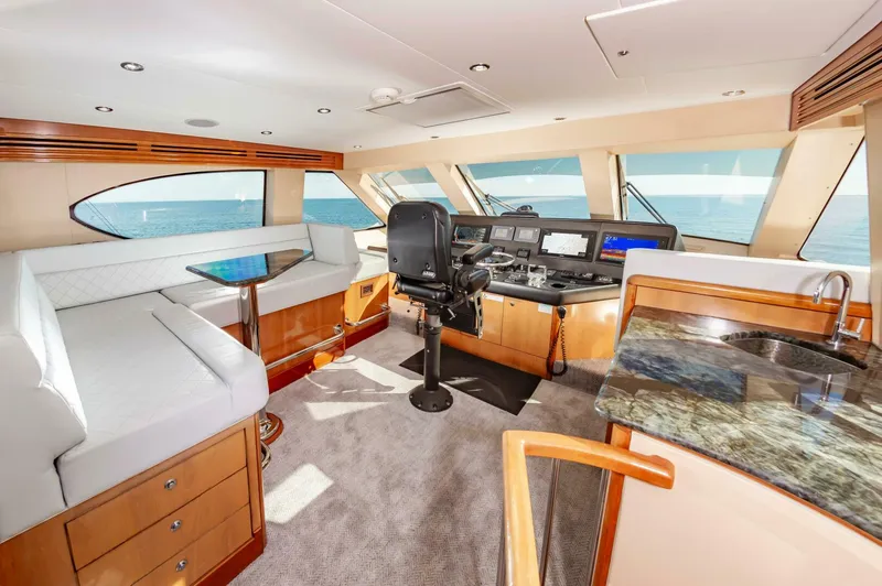 Slide: The Image of Hatteras 64 Enclosed Bridge 2008 - 14