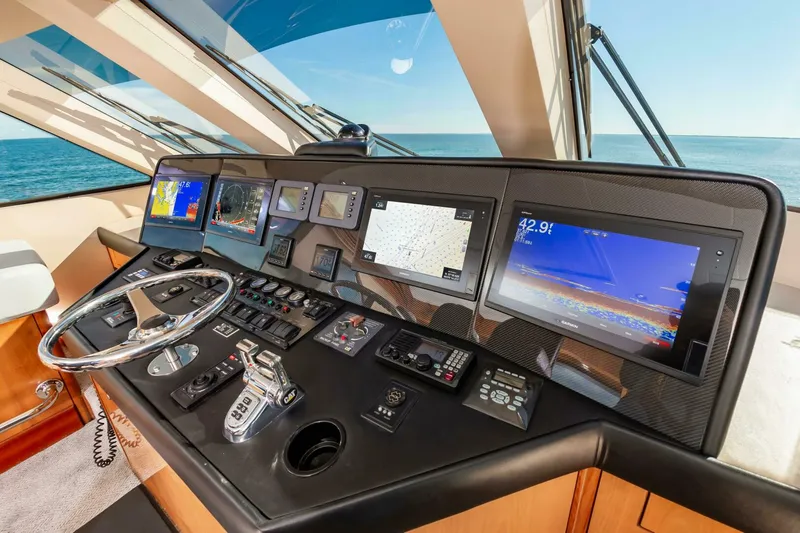 Slide: The Image of Hatteras 64 Enclosed Bridge 2008 - 17