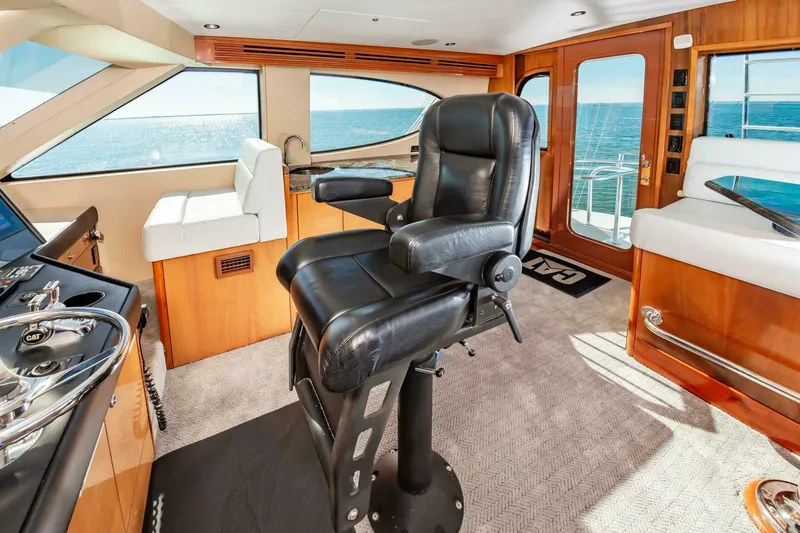 Slide: The Image of Hatteras 64 Enclosed Bridge 2008 - 19