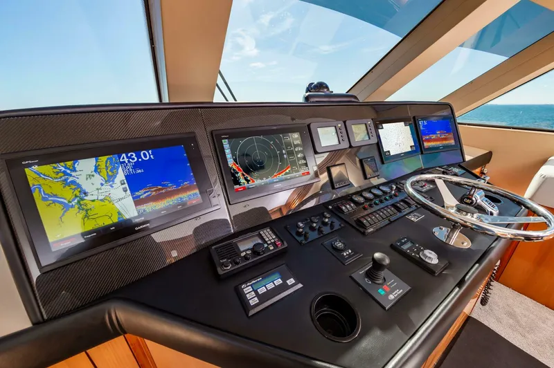 Slide: The Image of Hatteras 64 Enclosed Bridge 2008 - 2