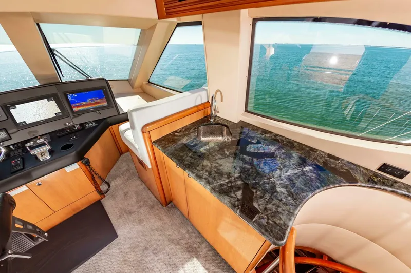 Slide: The Image of Hatteras 64 Enclosed Bridge 2008 - 23