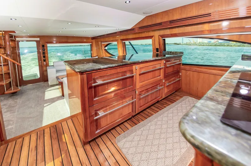Slide: The Image of Hatteras 64 Enclosed Bridge 2008 - 41