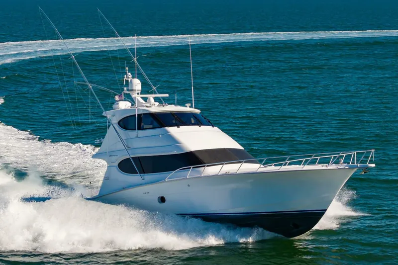 Slide: The Image of Hatteras 64 Enclosed Bridge 2008 - 82