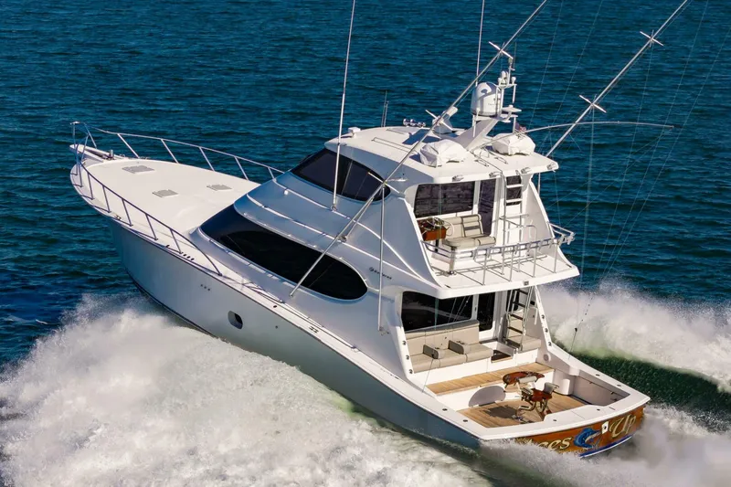 Slide: The Image of Hatteras 64 Enclosed Bridge 2008 - 9