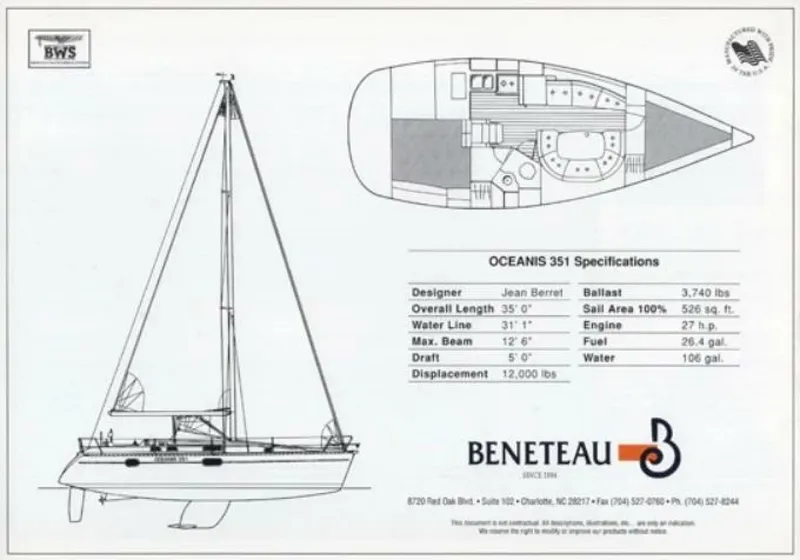 Slide: The Image of Beneteau Oceanis 351 1996 - 23