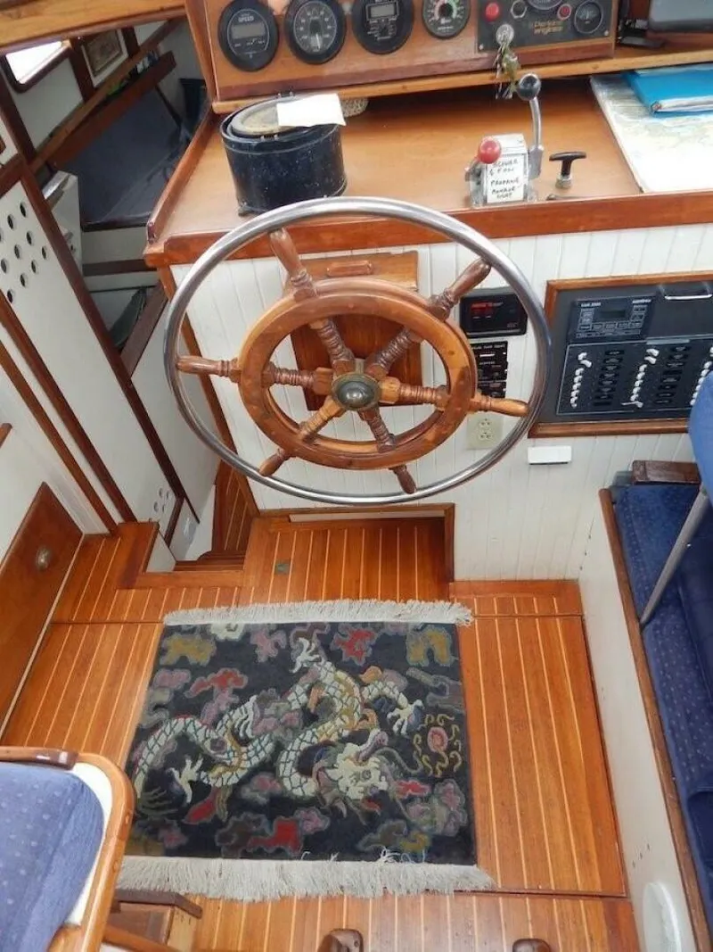 Slide: The Image of Covey Island Boat Works Spencer Lincoln Pilot House Yawl 1986 - 11