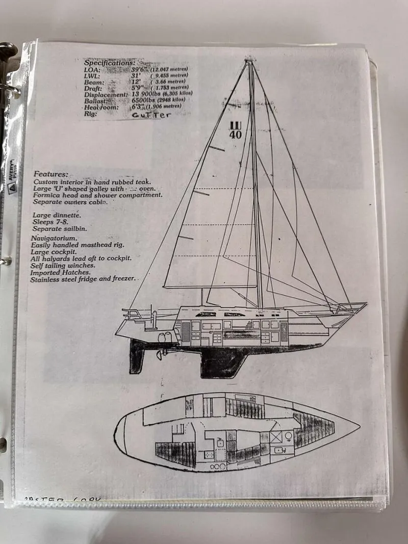 Slide: The Image of Custom Whiting Yachts 40 1985 - 27