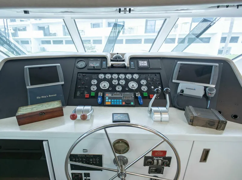 Slide: The Image of Hatteras Cockpit Motor Yacht 1989 - 16