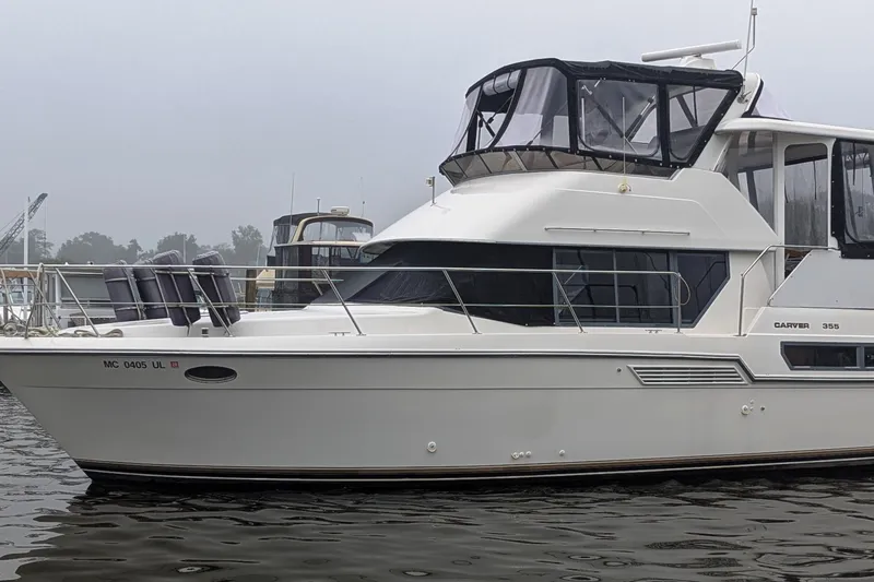 Slide: The Image of Carver Yachts 355 Aft Cabin Motor Yacht 1995 - 0