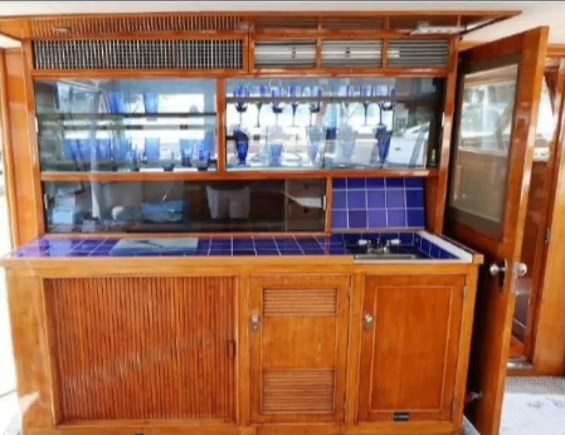 Slide: The Image of Burger Cockpit Flybridge Motor Yacht 1965 - 18