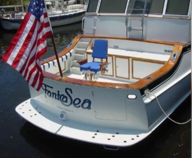 Slide: The Image of Burger Cockpit Flybridge Motor Yacht 1965 - 2