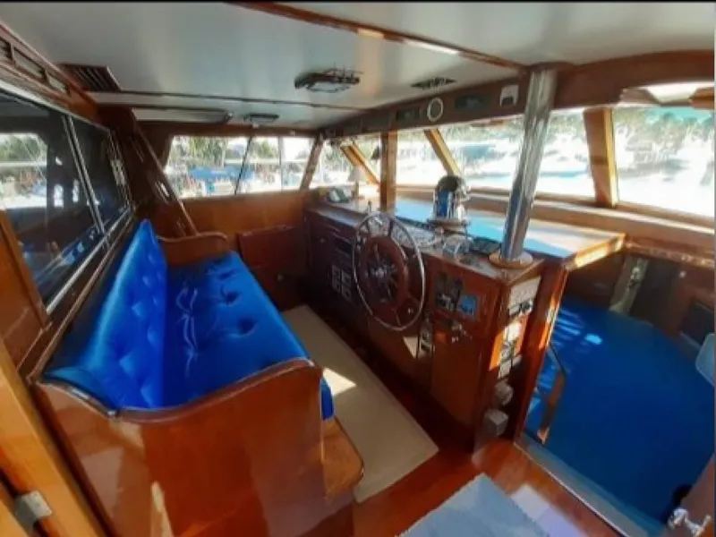 Slide: The Image of Burger Cockpit Flybridge Motor Yacht 1965 - 20