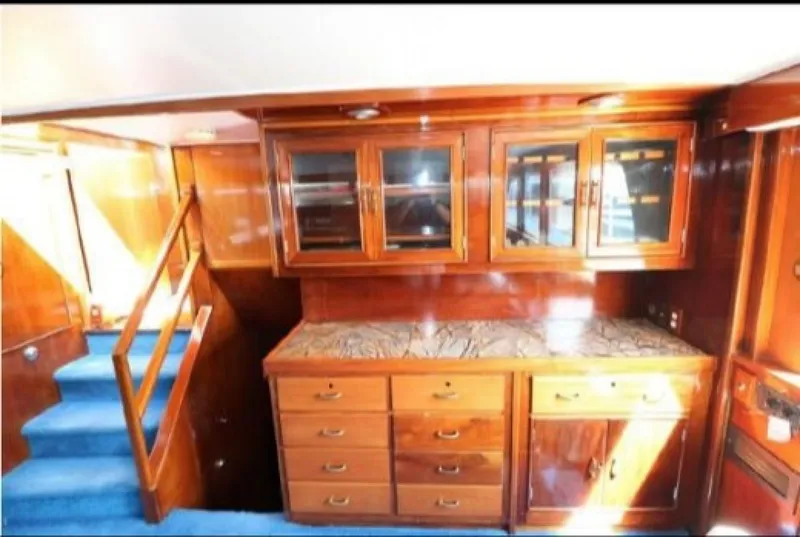 Slide: The Image of Burger Cockpit Flybridge Motor Yacht 1965 - 26