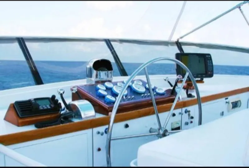 Slide: The Image of Burger Cockpit Flybridge Motor Yacht 1965 - 8