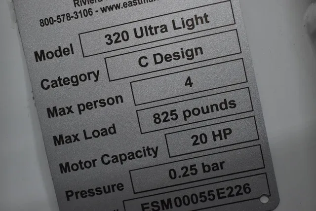 Slide: The Image of East Marine Boats 320 Hypalon Aluminum Rib Inflatable 2026 - 24