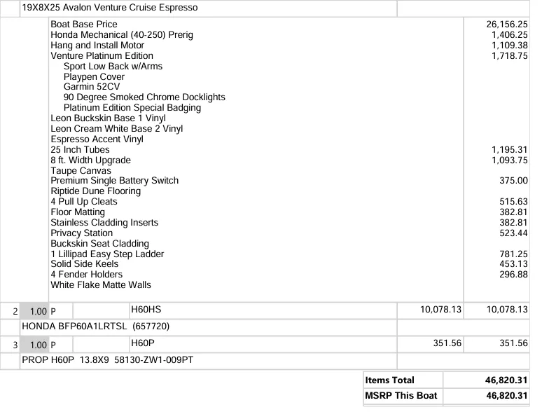 Slide: The Image of Avalon Venture - 19 FT Cruise 2026 - 17