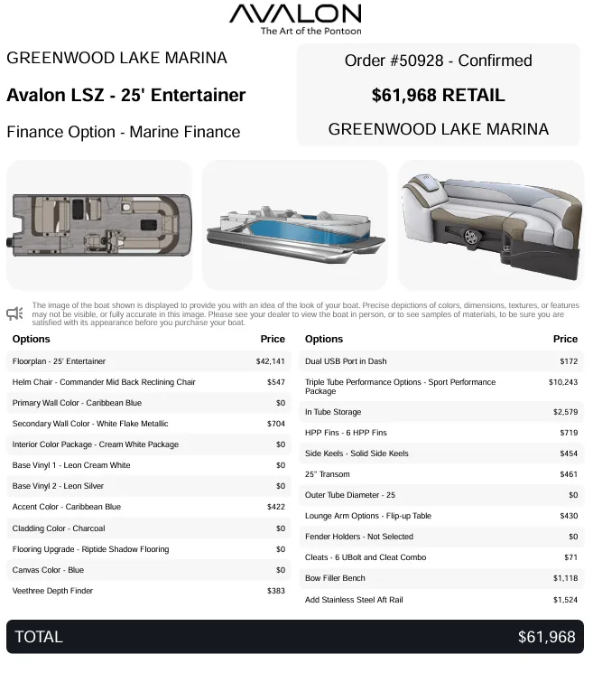 Slide: The Image of Avalon LSZ - 25 FT Entertainer Triple-toon "Bluewater Belle" 2026 - 3