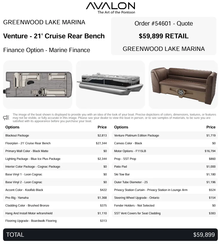 Slide: The Image of Avalon Venture- 21 FT Cruise Rear Bench 2026 - 15