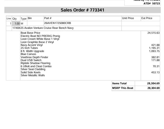 Slide: The Image of Avalon Venture - 17 FT Cruise Rear Bench 2026 - 1