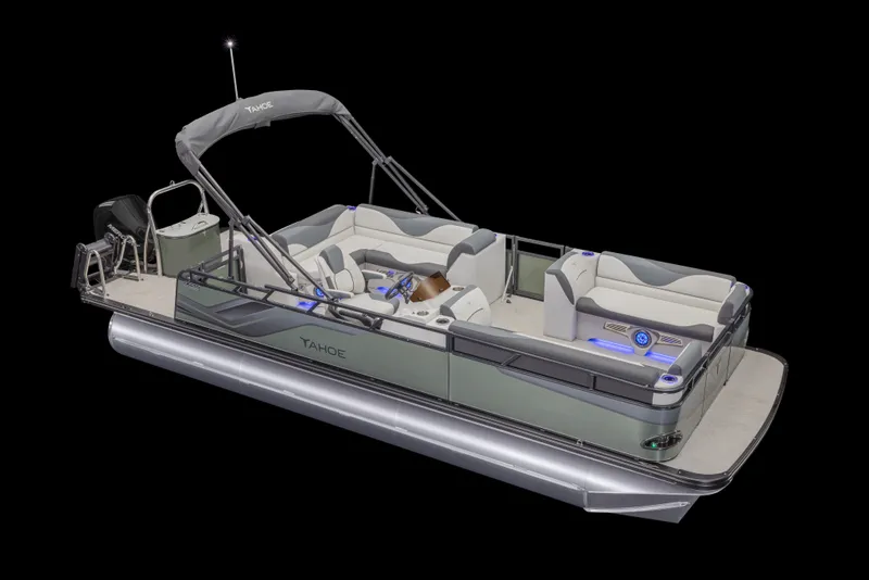 The Image of Avalon Venture - 21 PLUS 2' Patio Pad FT Cruise Rear Bench 23' Tritoon "Velour Silverleaf" 2026 - 0