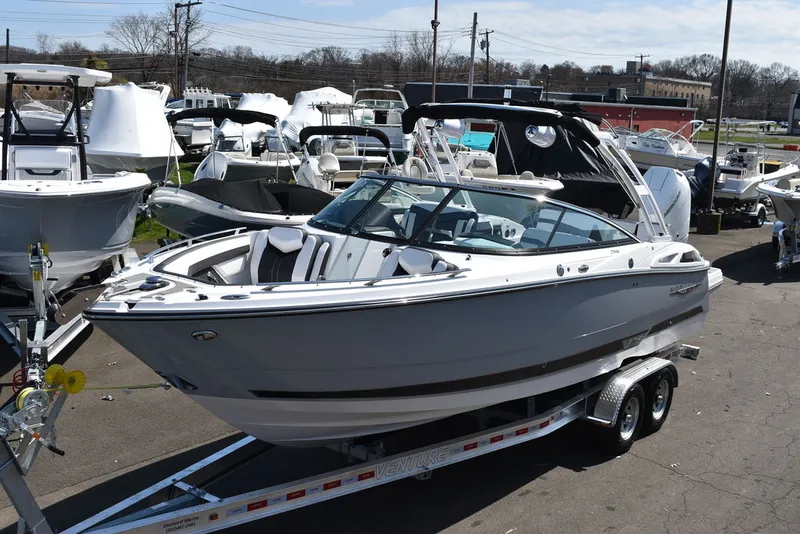 Slide: The Image of Yacht Club Trailers 21-6000 Aluminum tandem axle bunk boat trailer 2025 - 128