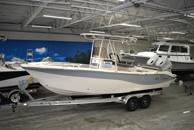 Slide: The Image of Yacht Club Trailers 21-6000 Aluminum tandem axle bunk boat trailer 2025 - 33