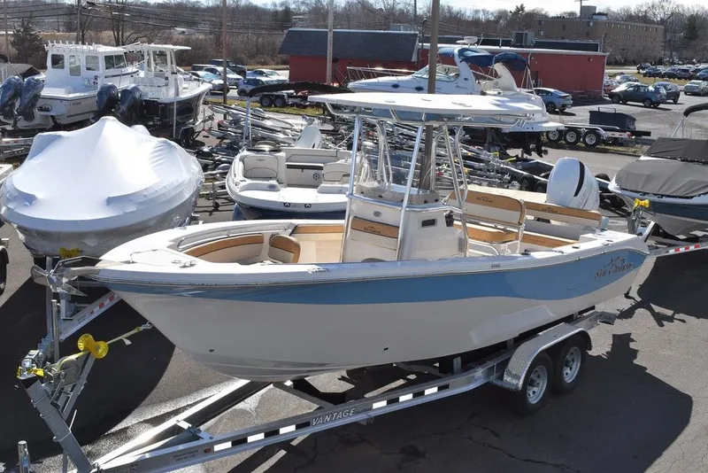 Slide: The Image of Yacht Club Trailers 21-6000 Aluminum tandem axle bunk boat trailer 2025 - 34