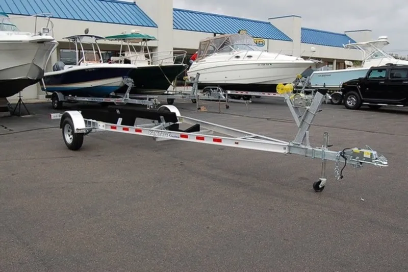 Slide: The Image of Yacht Club Trailers 19-30 Aluminum single axle bunk boat trailer 2026 - 115