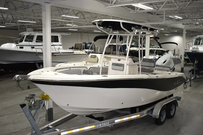 Slide: The Image of Yacht Club Trailers 19-30 Aluminum single axle bunk boat trailer 2026 - 35