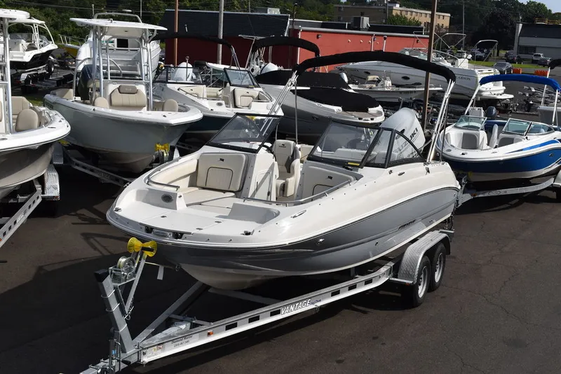 Slide: The Image of Yacht Club Trailers 19-30 Aluminum single axle bunk boat trailer 2026 - 41