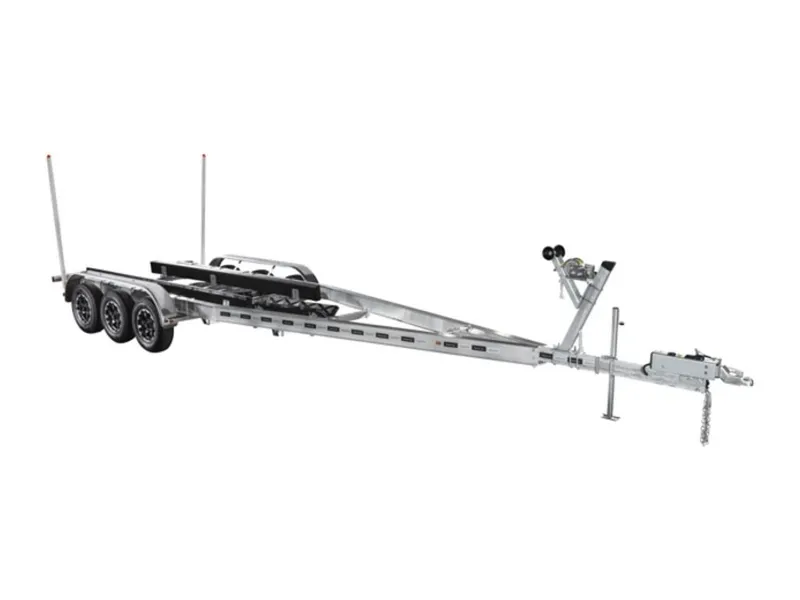 Slide: The Image of Yacht Club Trailers 19-30 Aluminum single axle bunk boat trailer 2026 - 97