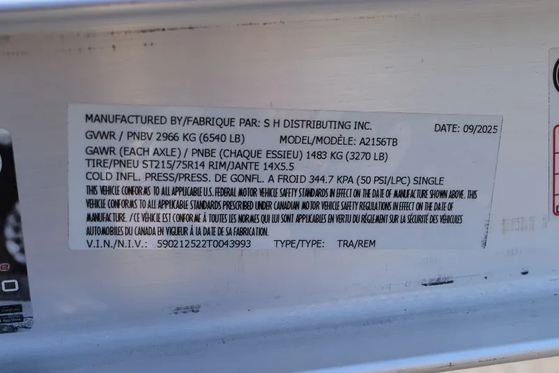 Slide: The Image of Yacht Club Trailers 21/5600 Tandem Aluminum Boat Trailer 2026 - 9