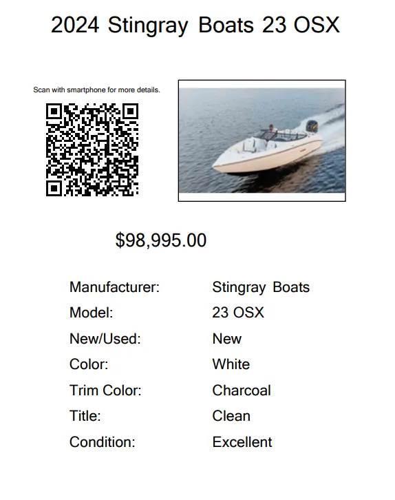 Slide: The Image of Stingray Boat Company 23 OSX 2024 - 4