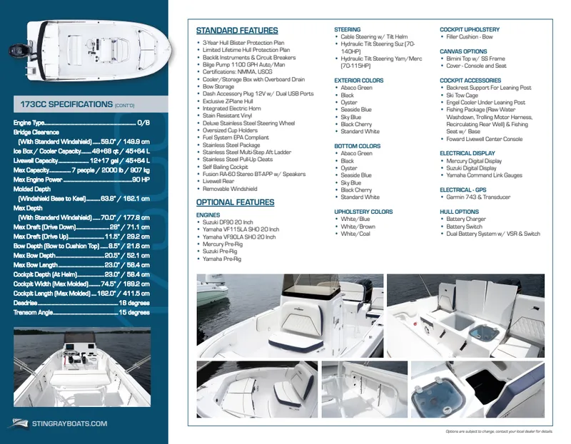 Slide: The Image of Stingray Boat Company "The Clean Strike" 173 CC 2025 - 10
