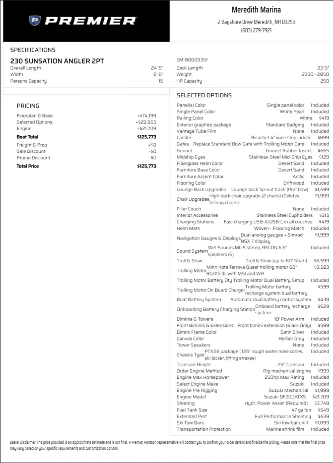 Slide: The Image of Premier 230 SUNSATION ANGLER 2027 - 12