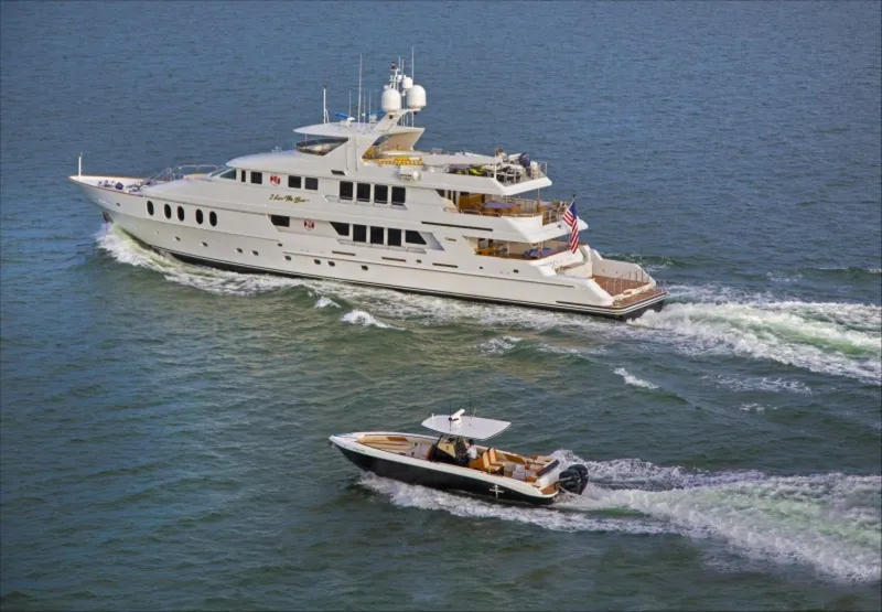 Slide: The Image of I LOVE THIS BOAT With tender - 149329