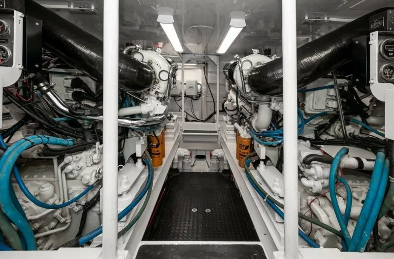 Slide: The Image of 2001 61 Viking Convertible Ellie B Engine Room - 6193061